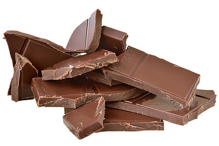 分离的巧克力立方体正方形可可食物酒吧牛奶团体甜点糖果图片