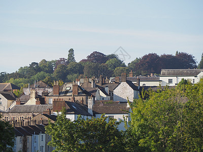 典型的英国城市屋顶景色建筑学房子烟囱联盟景观建筑住宅天际地标图片
