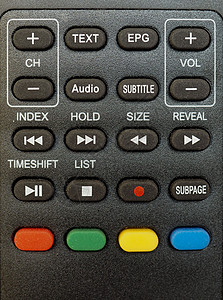tv 遥控器陆地电子倒带红外线钥匙控制音量尺寸蓝色记录图片