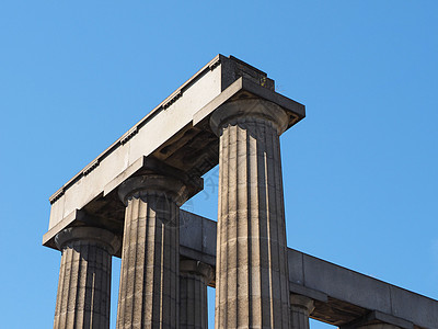 爱丁堡Calton Hill国家纪念碑建筑学景观城市建筑地标寺庙爬坡图片