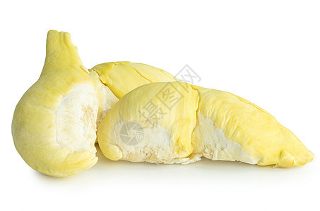 白背景的达里安水果甜点季节黄色营养绿色热带情调食物美食异国图片