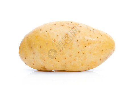 白色背景的土豆生土豆健康团体营养蔬菜收成农业黄色烹饪棕色块茎图片