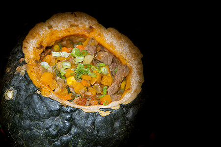 阿根廷食堂 智利 玻利维亚和秘鲁的南瓜典型食品中 有碳氢化合物玉米殖民壁球土豆民俗食物传统洋葱桃子图片