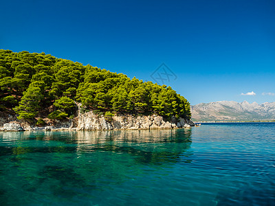 希腊爱奥尼亚海景旅行旅游热带天空蓝色假期海岸悬崖天蓝色海湾图片