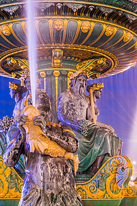 喷泉协和广场在巴黎吸引力飞机地标历史性建筑学雕像纪念碑雕塑场景旅游图片