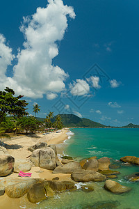 银色海滩 水晶海滩海滨风景海湾丛林假期海洋蓝色旅游支撑旅行珊瑚海岸图片