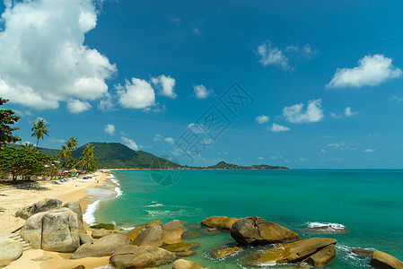 银色海滩 水晶海滩海滨风景海岸蓝色海洋热带海湾支撑旅行假期旅游丛林图片
