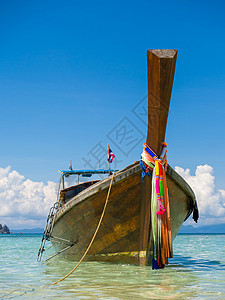 泰国普吉的船旅游岩石风景海滩尾巴娱乐假期热带海洋悬崖图片