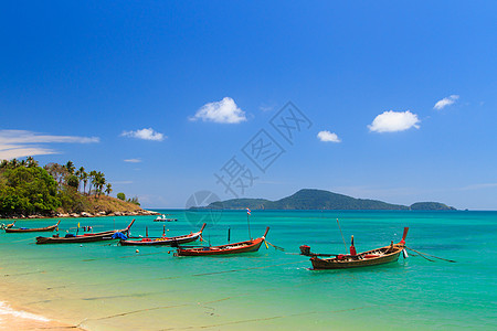 泰国普吉的船风景旅行海洋假期冒险海景天空热带运输水晶图片