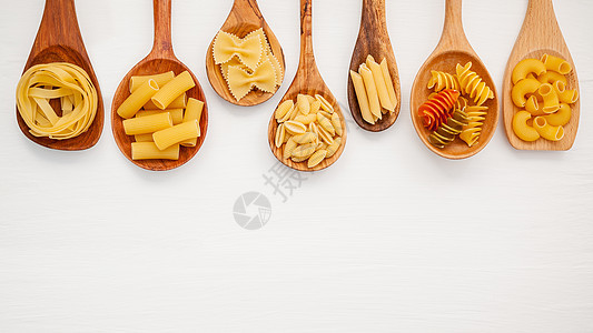 意大利食品概念和菜单设计 各种意大利面食法午餐厨房营养面条背景美食烹饪文化刀具食物图片