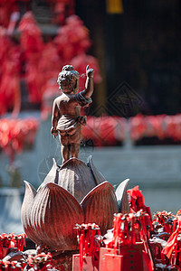 罗汉西寺重庆的佛像红色旅游寺庙冥想雕塑佛教徒崇拜艺术旅行宗教图片