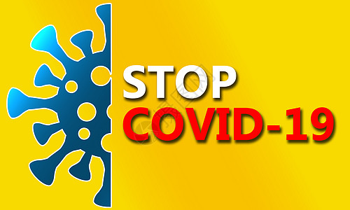 阻止 COVID-19 疾病 流行病警告概念背景图片