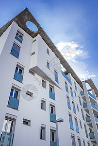 新公寓房子商业城市住宅住房蓝色财产阳台建筑窗户图片