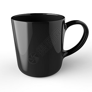 咖啡杯阴影餐具红色黑色白色时间杯子咖啡反射制品图片