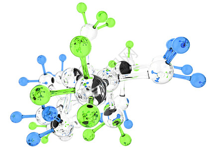 绿色分子分子玻璃 3d 颜色化学技术红色物理生物学曲线插图化学品设计元素背景
