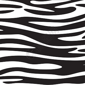斑马皮动物纹理黑白壁纸矢量图片