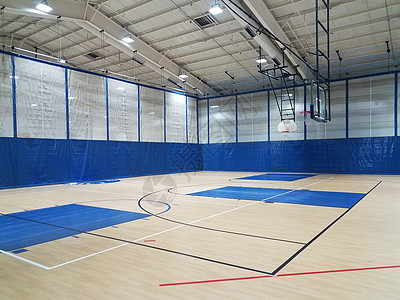 健身房有木地板的篮球场娱乐地面线条运动法庭木头图片
