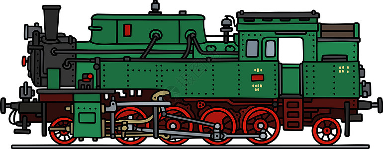 老绿色蒸汽机车图片
