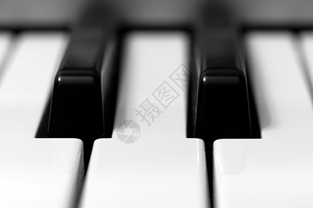 钢琴键盘上的黑白键背景图片