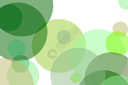 抽象的绿色圆圈插图背景气泡几何学背景图片