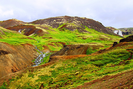 雷克贾达勒温泉热泉热热热河 冰岛旅游旅行火山地面场地绿色活力幸福蒸汽地质学图片