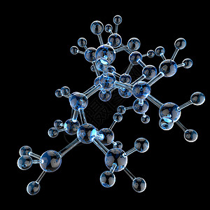 分子 3d 背景玻璃化学品插图设计教育物理蓝色生物学技术反射图片