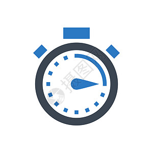 秒表矢量字形 Ico运动计时器乐器倒数蓝色绘画手表速度拨号时间图片