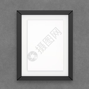 纹理背景上的空白现代 3d 框架水泥白色文件夹展示画廊床单夹子观众海报卡片图片