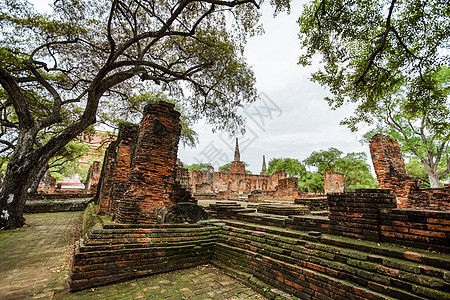 泰国Ayutthaya省的历史艺术废墟寺庙地标旅游宗教建筑学旅行建筑图片