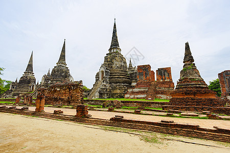 泰国Ayutthaya省的旅游建筑建筑学佛塔废墟艺术地标宗教宝塔世界遗产图片