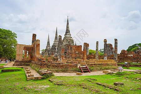 泰国Ayutthaya省的旅行文化佛塔世界遗产宝塔历史性艺术建筑学地标宗教图片