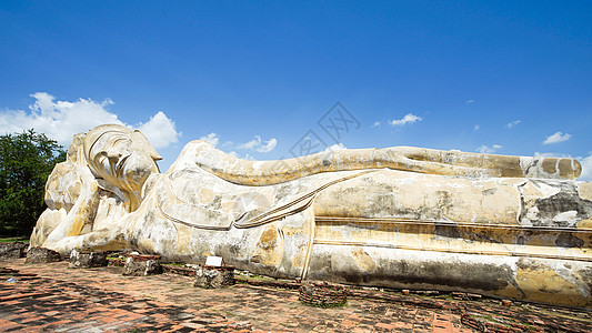 在阿尤塔亚的和Ayutthaya寺庙吸引力文化蓝色天空宗教建筑旅游建筑学场所图片