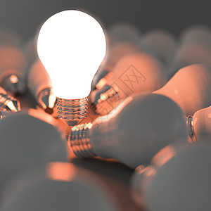从未点亮的白炽灯泡中突出的生长灯泡节能灯辉光商业活力智力标准思维技术个性领导图片
