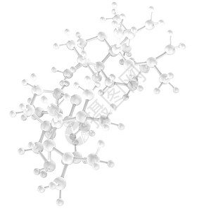 分子白色 3d 作为概念化学品物理实验室教育化学曲线插图设计技术科学图片
