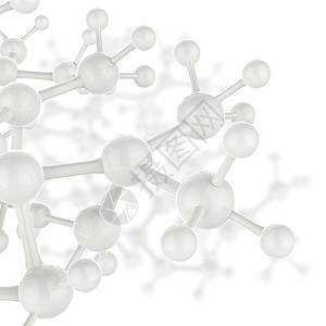 分子白色 3d 作为概念元素原子生物学化学品化学物理曲线设计插图玻璃图片