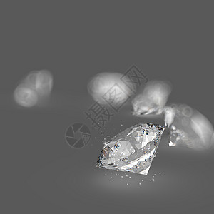 灰色背景的3d钻石组成情况金子宝藏魅力欲望奢华朋友女孩们财富婚礼水晶图片