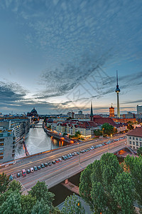 柏林市中心的黄昏图片