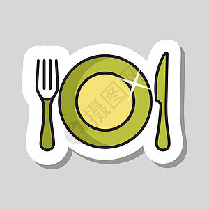 晚餐和叉子矢量 ico勺子陶瓷烹饪餐厅用餐金属插图餐具菜单厨房图片