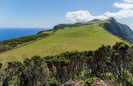 圣豪尔赫乡村蓝色爬坡天空火山陨石绿色海岸线旅行海洋农村图片