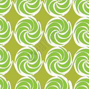 绿色矢量装饰连续背景使用波浪线曲线和圆圈 构成可以使用作为墙纸波浪状风格纺织品几何学马赛克时尚艺术装饰品打印卷曲图片
