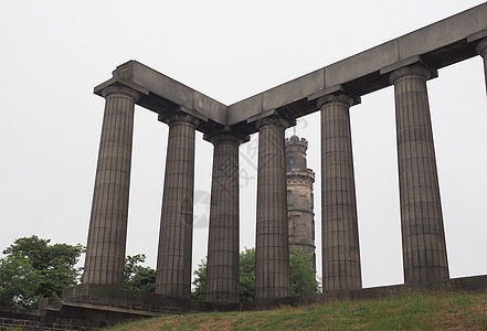 爱丁堡Calton Hill国家纪念碑寺庙景观建筑学地标爬坡城市建筑图片