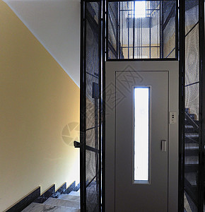 旧式电梯和楼梯建筑按钮建筑学图片