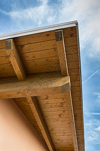 木束束房子横梁框架木材建筑托梁安装木板住宅天空图片