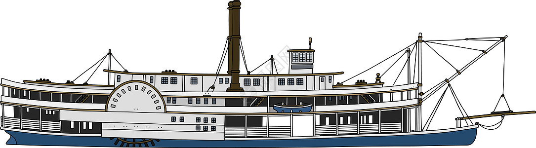 历史桨蒸汽船背景图片