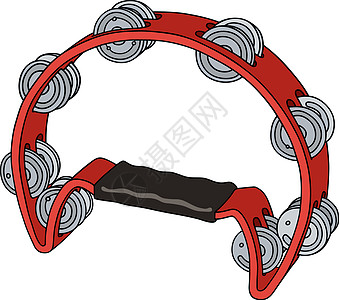 经典的红色手鼓背景图片