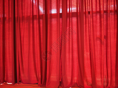红色幕幕幕背景纺织品衣服窗帘剧院织物展示图片