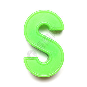 磁性大写字母 S字母白色案件邮政玩具字符塑料游戏字体绿色图片