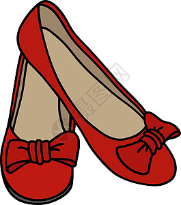 红色低帮女鞋图片