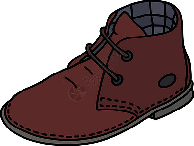 深红色麂皮鞋图片