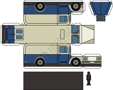 旧送货车的纸模型图片